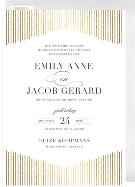 'Deco Curtain' Wedding Invitation