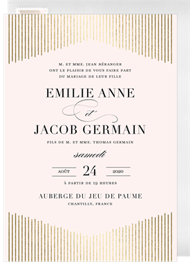 'Deco Curtain' Wedding Invitation