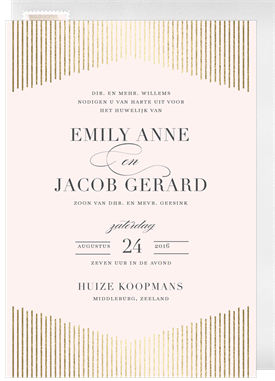 'Deco Curtain' Wedding Invitation