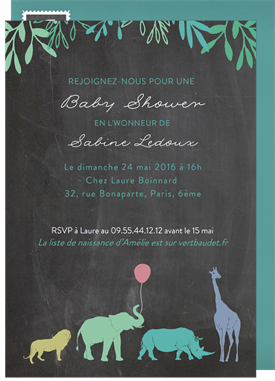 'Safari Mama' Baby Shower Invitation