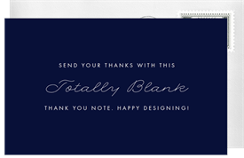 'Totally Blank' Business Thank You Note