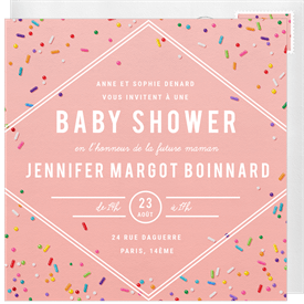 'Rainbow Sprinkles' Baby Shower Invitation
