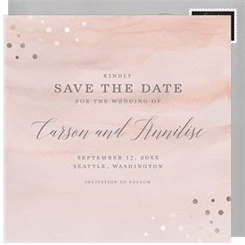 'Paint and Polka Dots' Wedding Save the Date