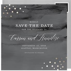 'Paint and Polka Dots' Wedding Save the Date
