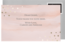 'Paint and Polka Dots' Wedding Thank You Note