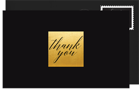 'Golden Plaque' Adult Birthday Thank You Note