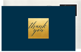 'Golden Plaque' Wedding Thank You Note