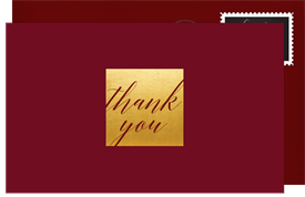 'Golden Plaque' Business Thank You Note