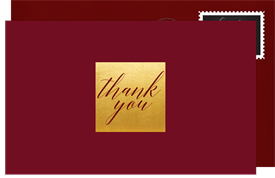 'Golden Plaque' Adult Birthday Thank You Note