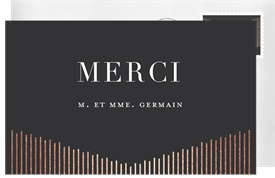 'Deco Curtain' Wedding Thank You Note