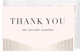 'Deco Curtain' Wedding Thank You Note