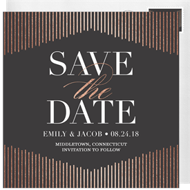'Deco Curtain' Wedding Save the Date