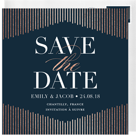 'Deco Curtain' Wedding Save the Date