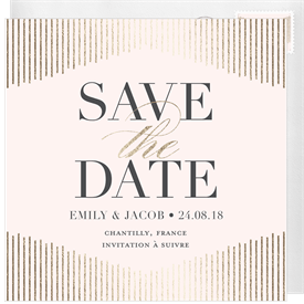 'Deco Curtain' Wedding Save the Date