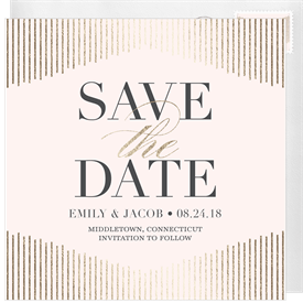 'Deco Curtain' Wedding Save the Date