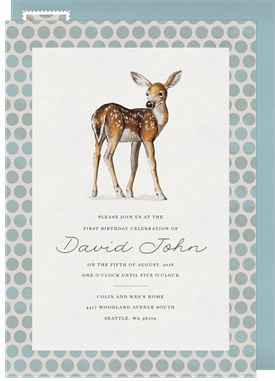 'Cheerful Deer' Baby Shower Invitation