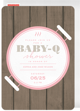 'Backyard Baby-Q' Baby Shower Invitation