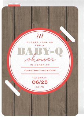 'Backyard Baby-Q' Baby Shower Invitation