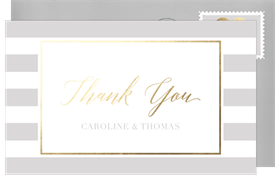 'Swanky Stripes' Wedding Thank You Note