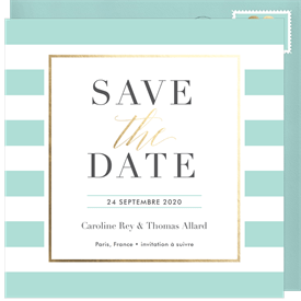 'Swanky Stripes' Wedding Save the Date