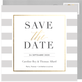 'Swanky Stripes' Wedding Save the Date