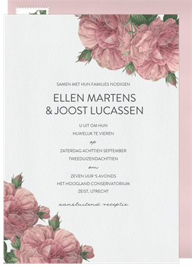 'La Perla Roses' Wedding Invitation