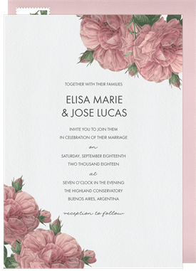 'La Perla Roses' Wedding Invitation