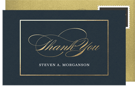 'Baroque Corners' Business Thank You Note