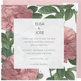 'La Perla Roses' Wedding Save the Date