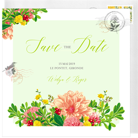 'Botanical Garden' Wedding Save the Date