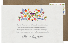 'Flores Mexicanas' Wedding Thank You Note