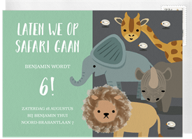 'Safari Party' Kids Birthday Invitation