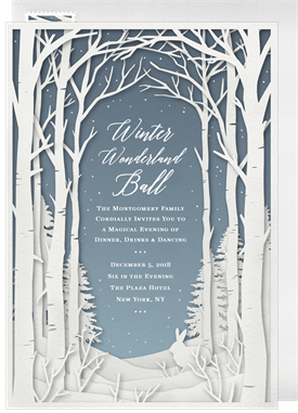 'Winter Wood' Holiday Party Invitation