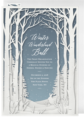 'Winter Wood' Business Holiday Party Invitation