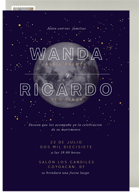 'Full Moon' Wedding Invitation