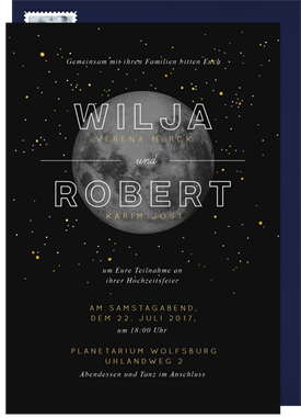 'Full Moon' Wedding Invitation