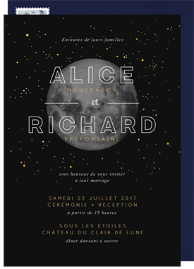 'Full Moon' Wedding Invitation