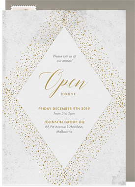 'All That Glitters' Open House Invitation