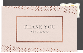 'Foiled Effervescence' Wedding Thank You Note