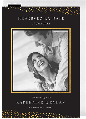 'Foiled Effervescence' Wedding Save the Date