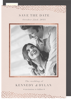 'Foiled Effervescence' Wedding Save the Date