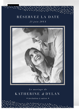 'Foiled Effervescence' Wedding Save the Date