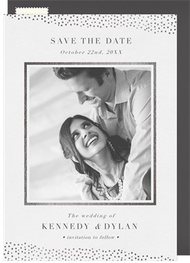 'Foiled Effervescence' Wedding Save the Date