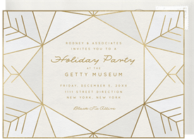'Geometric Flakes' Business Holiday Party Invitation