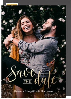 'Sweet Script' Wedding Save the Date