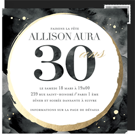 '30th Circlet' Adult Birthday Invitation