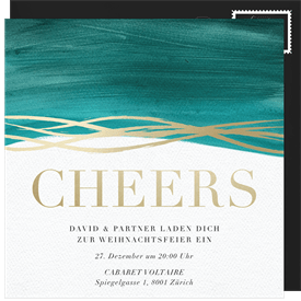 'Modern Cheer' Business Holiday Party Invitation