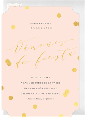 'Posh Confetti' Adult Birthday Invitation