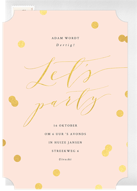 'Posh Confetti' Adult Birthday Invitation