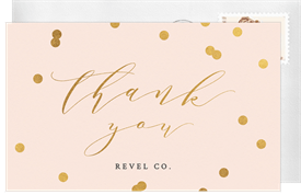 'Posh Confetti' Business Thank You Note